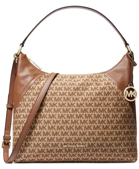 michael kors aria jacquard signature shoulder bag|MICHAEL Michael Kors Aria Jacquard Signature Shoulder Bag.